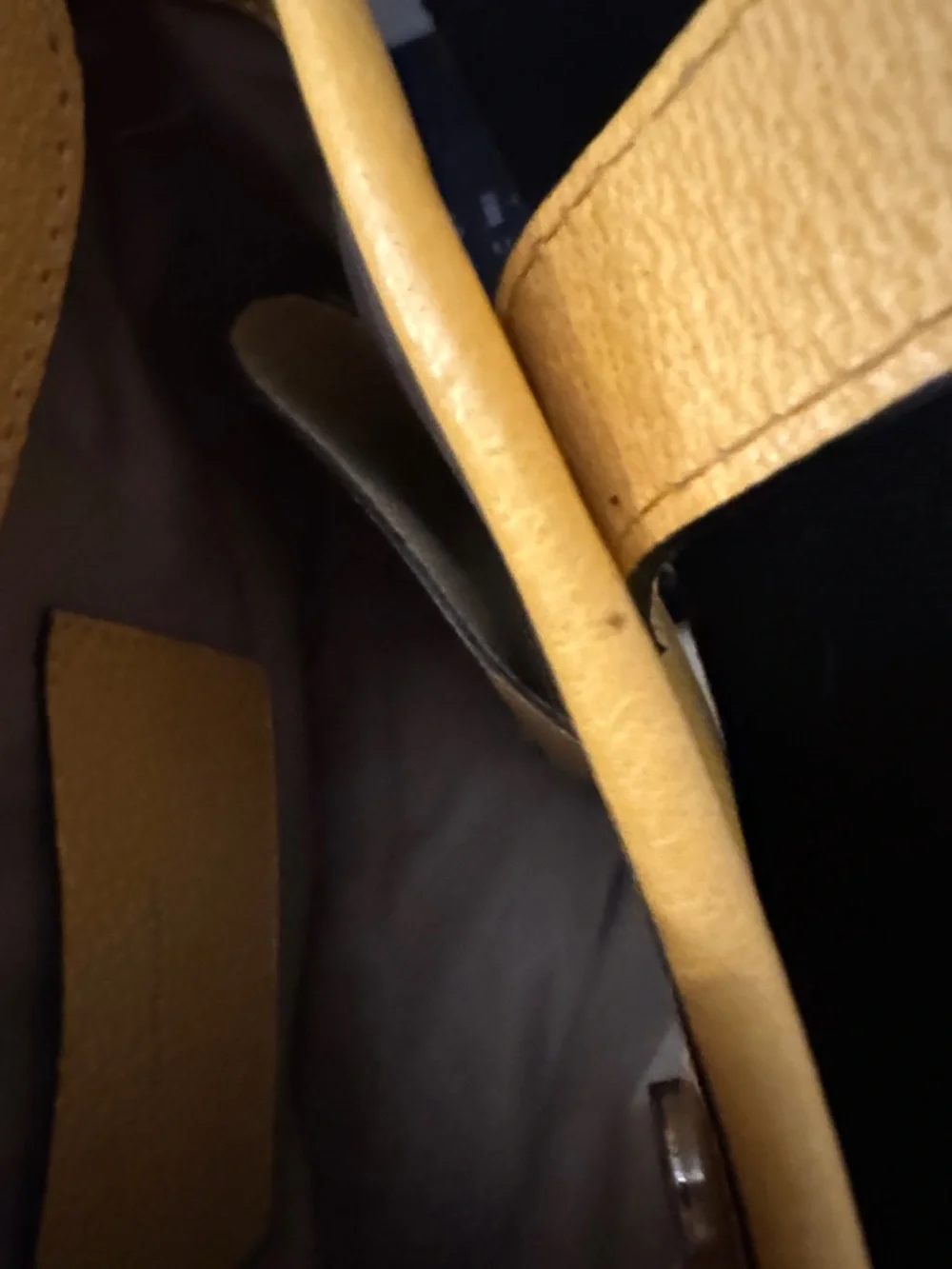 Burberry Yellow Pebbled Leather Mini Bag with Striped Strap - Picture 8 of 13